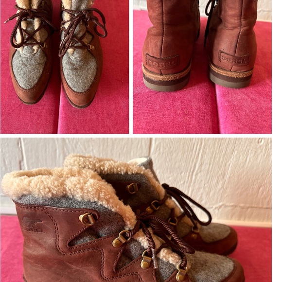 Sorel Leather and Wool Boots - Picture 1 of 7